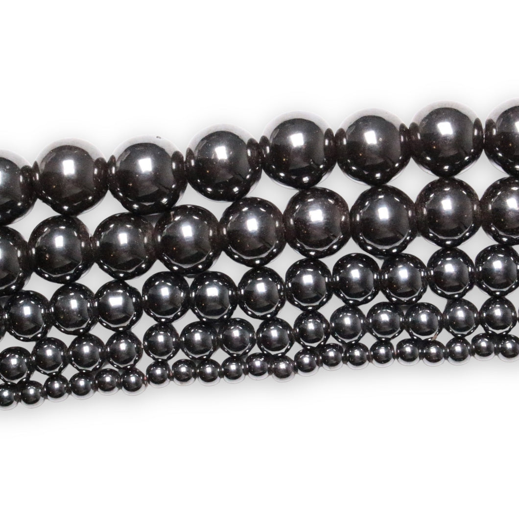 Magnetic hematite pearl wire