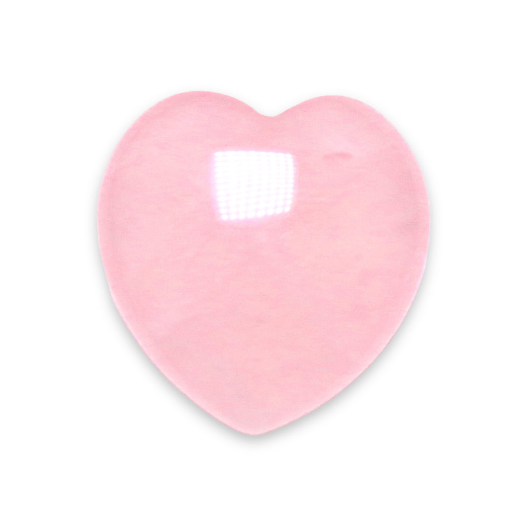 Pink quartz heart per unit