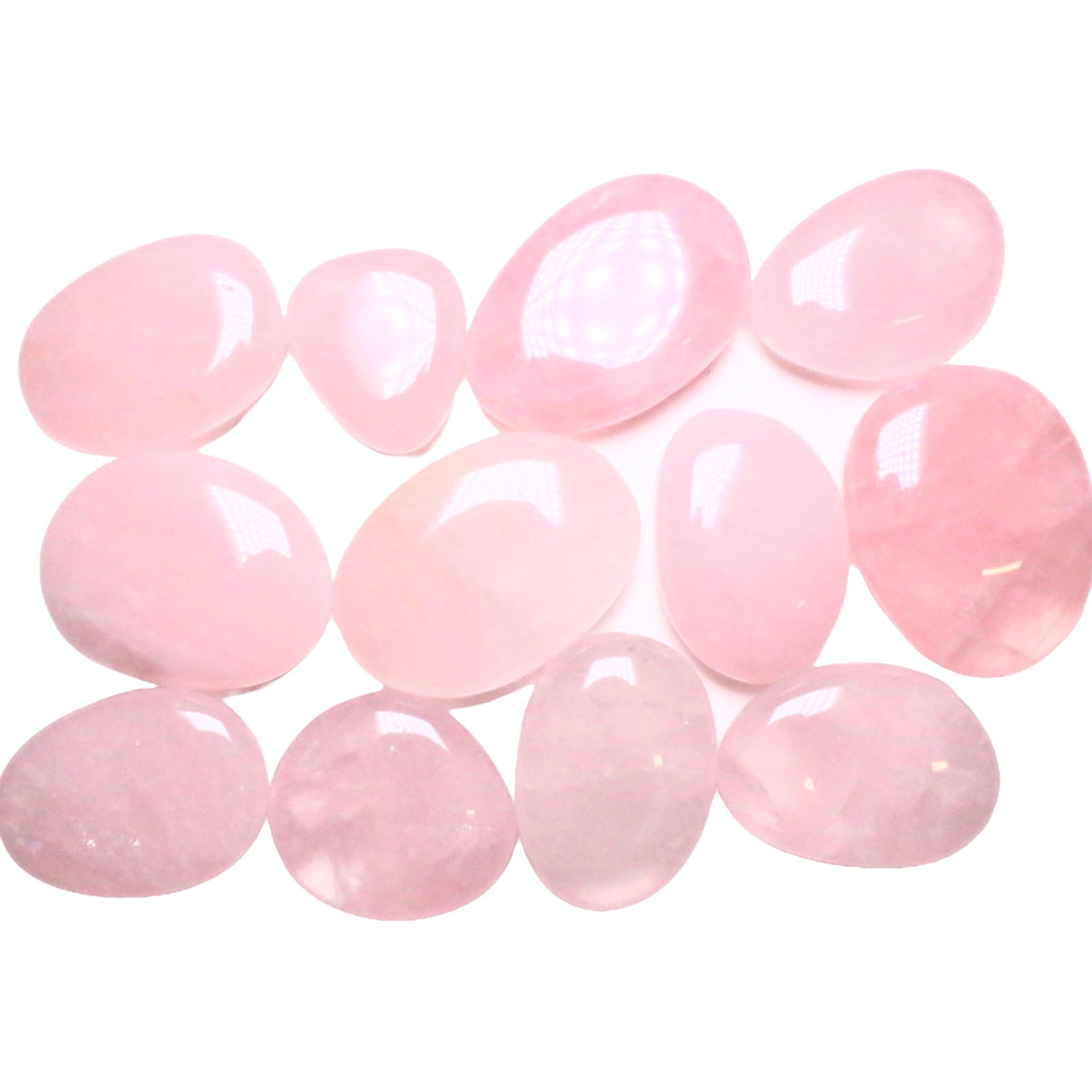 Pink quartz oval cabochon