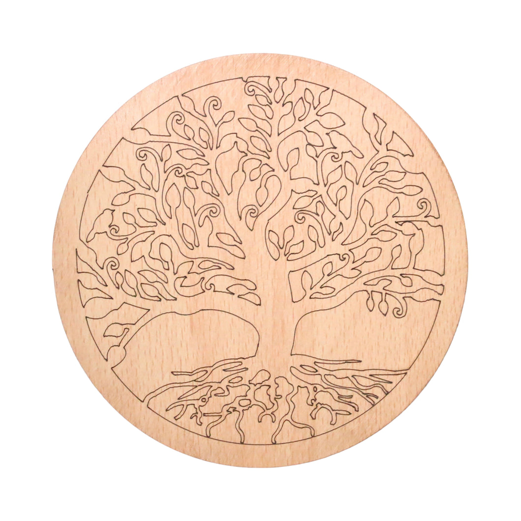 Wooden life tree plate